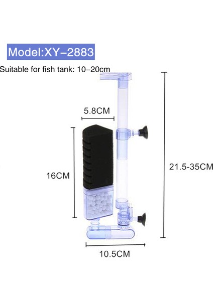 XY-2883 Stili Au Fişi Sünger Filtre Akvaryum Balık Tankı Filtresi Xy ile Daldırma Su Pompası ve Biyokimyasal Sünger Filtre Için Su Dolaşımı (Yurt Dışından)