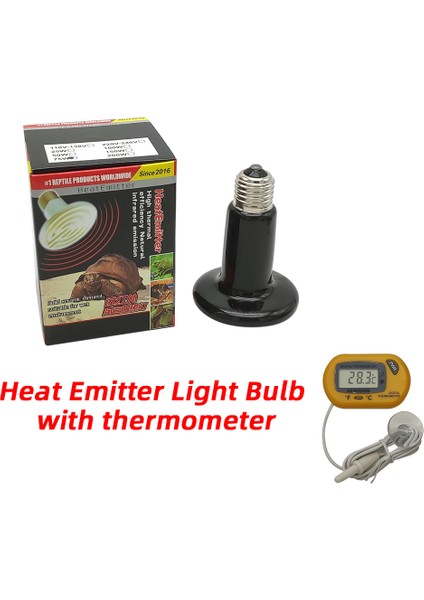 220V 75W ve Metre Tipi 25W~200W 110V 220V Isıtıcı Ampul Termometreli Kertenkele Kaplumbağa Sürüngen Uzak Kızıl Seramik Isıtma Lambası E27 (Yurt Dışından)