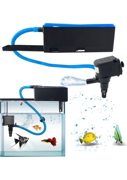25W Tarzı Ab Pulg Sessiz Akvaryum Filtresi Dış Filtre Balık Tankı Filtresi Akvaryum Sünger Biyokimyasal Kutusu Üst Filtre Oksijen Balık Akvaryum Aksesuarları (Yurt Dışından)