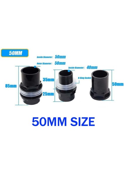 45MM Tarzı Seçenek Olarak Boyut Akvaryum Gölet Drenaj Boru Dönüşü Boru Bağlantı Elemanı Yuvarlak Pvc Endüstriyel Seti (Yurt Dışından)