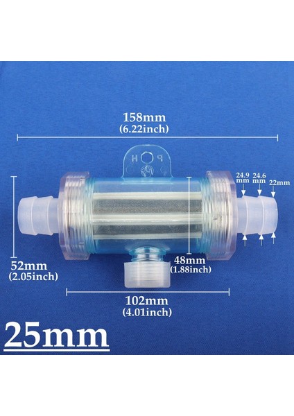 25 mm Tarzı 1 Adet 8MM~25MM Yumuşak Boru Hortumu Şeffaf Su Filtresi Bahçe Sulama Emici Pompa Filtreleri Akvaryum Aksesuarları (Yurt Dışından)