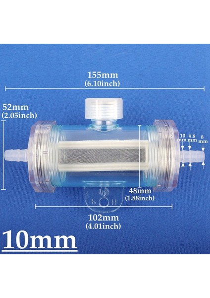 10 mm Tarzı 1 Adet 8MM~25MM Yumuşak Boru Hortumu Şeffaf Su Filtresi Bahçe Sulama Emici Pompa Filtreleri Akvaryum Aksesuarları (Yurt Dışından)