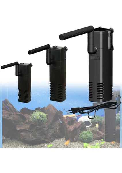 Siyah Stil S Beden Iç Akvaryum Filtre Su Pompası ve Püskürtme Çubuğu ile Filtreleme Dayanıklı Balık Tankı B88 (Yurt Dışından) fırsatları