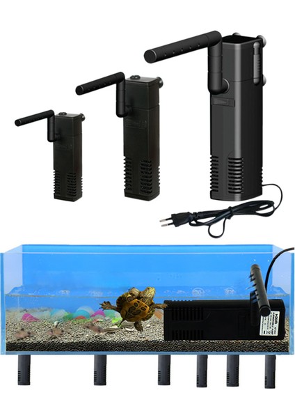 Siyah Stil S Beden Iç Akvaryum Filtre Su Pompası ve Püskürtme Çubuğu ile Filtreleme Dayanıklı Balık Tankı B88 (Yurt Dışından) indirimleri