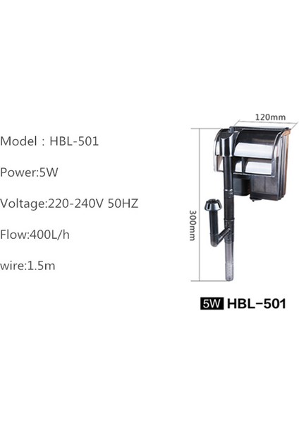 HBL-501 Stili Ingiltere Adaptör Fişi Dış Filtre Su Pompası Şelale Ekipmanı Oksijen Pompası Suda Kaplumbağalar Balıklar Akvaryum Filtresi (Yurt Dışından)