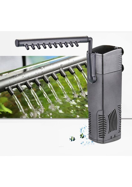 JP-023F Stili Au Adaptör Fişi Akvaryum Filtresi Yuvarlak Kaplumbağa Balık Silindir Mini Su Arıtıcı Entegre Filtre Üçlü Ultra Sessiz Oksijen Akvaryum Filtresi (Yurt Dışından) indirimleri