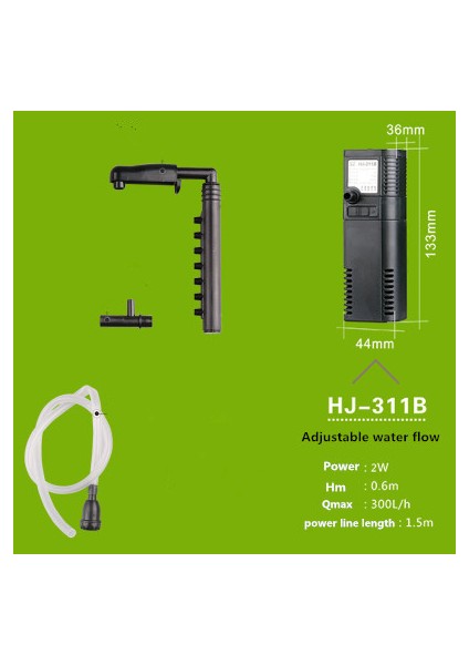 HJ-311B Stili Au Adaptör Fişi Akvaryum Filtresi Yuvarlak Kaplumbağa Balık Silindir Mini Su Arıtıcı Entegre Filtre Üçlü Ultra Sessiz Oksijen Akvaryum Filtresi (Yurt Dışından)