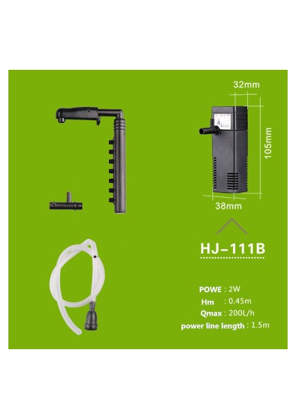 HJ-111B Stili Ab Adaptör Fişi Akvaryum Filtresi Yuvarlak Kaplumbağa Balık Silindir Mini Su Arıtıcı Entegre Filtre Üçlü Ultra Sessiz Oksijen Akvaryum Filtresi (Yurt Dışından)