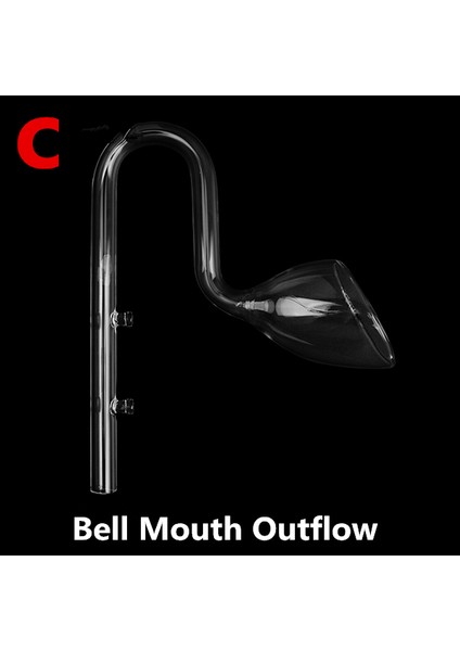 Bell Mouth Out Tarzı 13 mm Cam Akvaryum Skimmer Zambak Borusu Yüzey Giriş Çıkış 16MM Su Bitkileri Tankı Filtre Kova Balık Tankı Aksesuarları (Yurt Dışından)