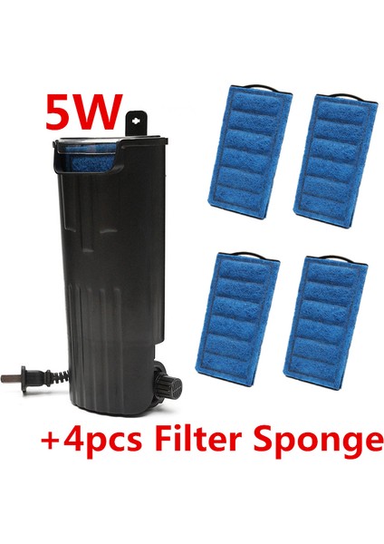 Filtre-4xpamuk Stili Ab Fişi Kaplama Su Akvaryum Filtresi Kaplumbağa Balık Tankı Oksijen Pompası Su Dolaşım Pompası Balık Kaplumbağa Sürüngen Sünger Filtresi 220V (Yurt Dışından)