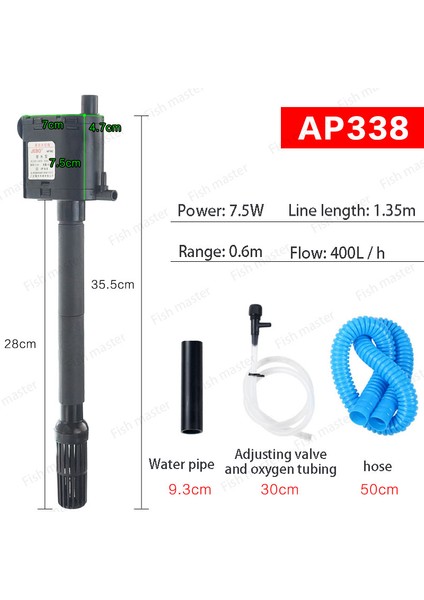 AP-338 Stili Ingiltere Adaptör Fişi Jebo Mini Çok Fonksiyonlu Pompa, Süper Pompa Hava Kompresörü + Süper Akvaryum Iç Filtre + Süper Su Dolaşımı - Akvaryum Için (Yurt Dışından)