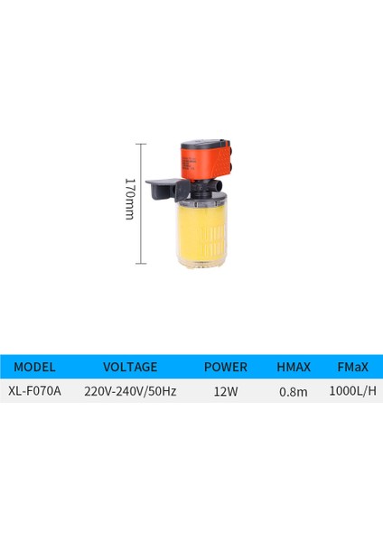 XL-F070A Stili Au Fiş Çok Fonksiyonlu Akvaryum Filtresi Balık Tankı Filtresi Için Akvaryum Hava Pompası Hava Oksijen Arttırıcı Akvaryum Iç Filtre Pompası (Yurt Dışından)