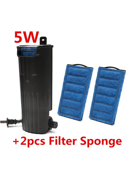 Filtre-2xpamuk Stili Ab Fişi Kaplama Su Akvaryum Filtresi Kaplumbağa Balık Tankı Oksijen Pompası Su Dolaşım Pompası Balık Kaplumbağa Sürüngen Sünger Filtresi 220V (Yurt Dışından)