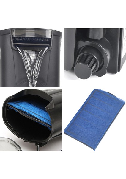 Filtre-2xpamuk Stili Ab Fişi Kaplama Su Akvaryum Filtresi Kaplumbağa Balık Tankı Oksijen Pompası Su Dolaşım Pompası Balık Kaplumbağa Sürüngen Sünger Filtresi 220V (Yurt Dışından) indirimleri