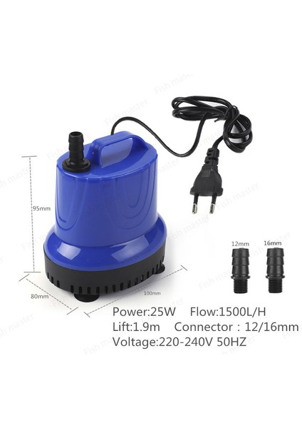 25W HJ-806 Stili Ab Adaptör Fişi Büyük Debili Akvaryum Su Pompası Balık Havuzu Kayalık Havuz Dolaşım Pompası Batırılabilir Pompa Düşük Su Seviyesi Su Pompası Emme Pompası (Yurt Dışından)