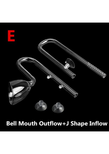 Bell Out ve J In Tarzı 17 mm Cam Akvaryum Skimmer Zambak Borusu Yüzey Giriş Çıkış 16MM Su Bitkileri Tankı Filtre Kova Balık Tankı Aksesuarları (Yurt Dışından)