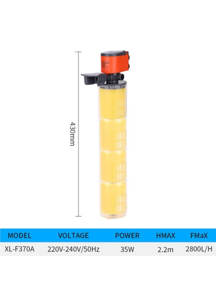 XL-F370A Stili Ingıltere Fişi Çok Fonksiyonlu Akvaryum Filtresi Balık Tankı Filtresi Için Akvaryum Hava Pompası Hava Oksijen Arttırıcı Akvaryum Iç Filtre Pompası (Yurt Dışından)