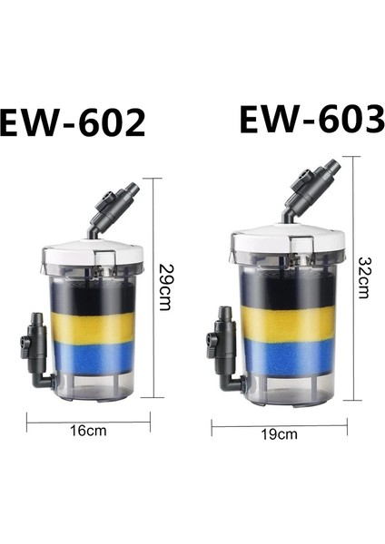602 602B Sünger 3'lü Stil Sunsun Akvaryum Filtre Varil Ön Filtre Biyokimyasal HW602BB EW602BB Harici Balık Tankı Kova Sünger Filtre (Yurt Dışından)