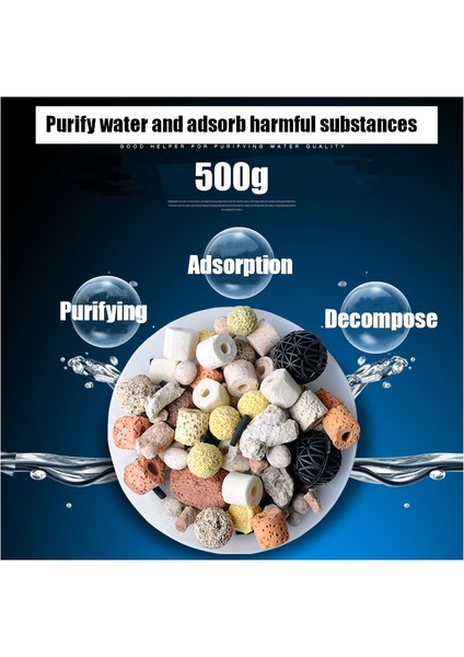 12 In 1 Tarzı 250G 12-In-1 Balık Tankı Filtre Malzemesi Seramik Aktif Karbon Biyokimyasal Top Orta Boy Akvaryum Aksesuarı Hediye ile Net Torba 500G (Yurt Dışından) modelleri