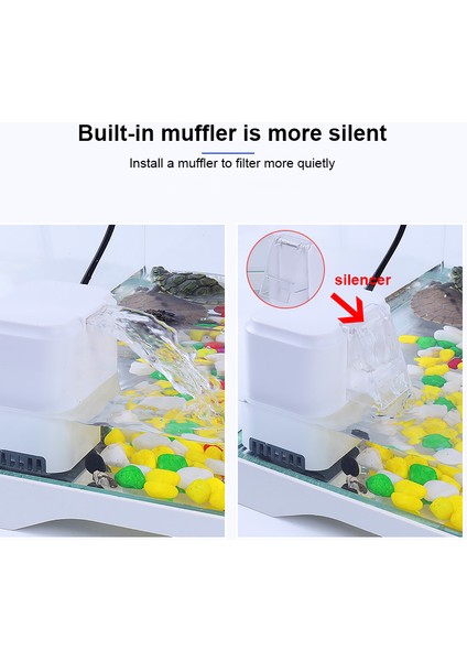 No.4 Tarzı 1 Bilgisayar Kaplumbağa Tankı Düşük Su Seviyesi Filtre Balık Tankı Sığ Su Sessiz Şelale Filtre Sessiz Su Pompası Akvaryum Evcil Hayvan Aksesuarları Satışı (Yurt Dışından)