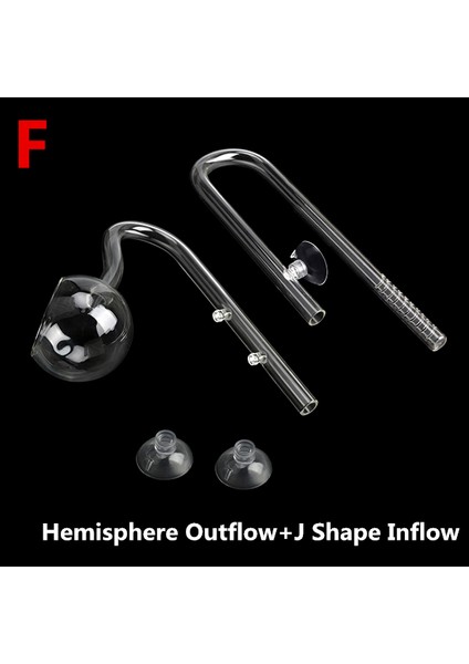 Hemi Out ve J In Tarzı 17 mm 5 mm Cam Akvaryum Skimmer Zambak Borusu Yüzey Giriş Çıkış Su Bitkileri Tankı Filtre Kova Balık Tankı Aksesuarları (Yurt Dışından)
