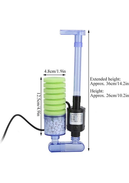 XY-2901 Stili L Beden Sünger Filtre Akvaryum Mini Balık Tankı Filtre Pompası Sünger Akvaryum ile Daldırma Su Pompası Ada Balık Tankı Filtresi (Yurt Dışından)