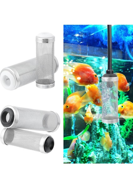 Beyaz Stil Küçük 1 Adet Pratik Paslanmaz Çelik Karides Ağı Kapağı Akvaryum Giriş Kılıfı Filtre Ağ Giriş Koruma Balık Tankı Aksesuarları (Yurt Dışından) modelleri