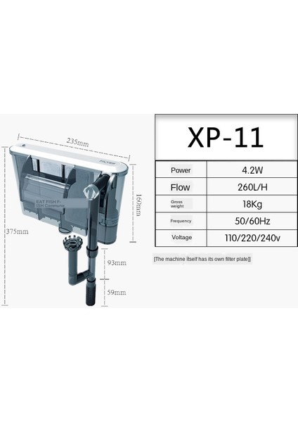 Xp-03 Pamuklu Stili Için Akvaryum Filtre Aksesuarları Hava Pompası Şelale Akvaryum Filtre Tankı Harici Duvara Monte Yağ Filmi Işleme Balık Tankı Pompası (Yurt Dışından) fırsatları