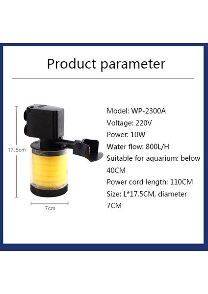 10W Sünger Tarzı Au Adaptör Fişi Çok Fonksiyonlu Akvaryum Filtresi Süngerli Akvaryum Filtresi Içine Gömülü Filtre Dalgıç Pompa Oksijen Pompası (Yurt Dışından)