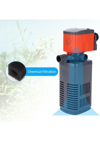 XL-F280 Stili Au Fiş 3 1 Akvaryum Filtresi Balık Tankı Filtresi Daldırılabilir Akvaryum Çok Fonksiyonlu Pompa Hava Oksijen Artırma Akvaryum Iç Filtre (Yurt Dışından) indirimleri