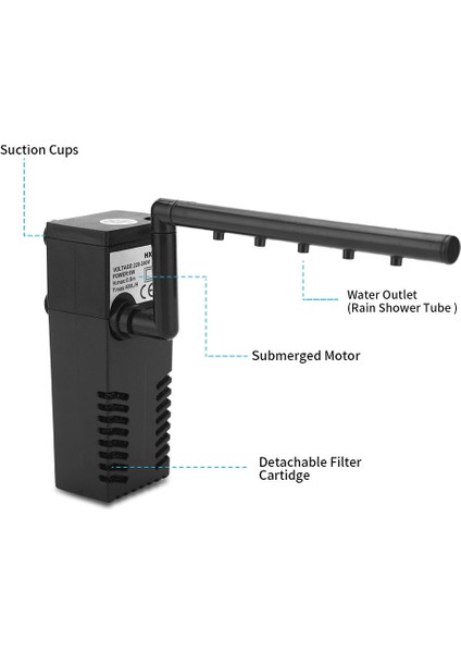 HX-300L Stili Ab Fişi 3 Hızlı Çok Fonksiyonlu Akvaryum Filtre Pompası Oksijen Filtre Akvaryum Iç Filtre Balık Kaplumbağa Tankı Hava Artışı (Yurt Dışından) indirimleri