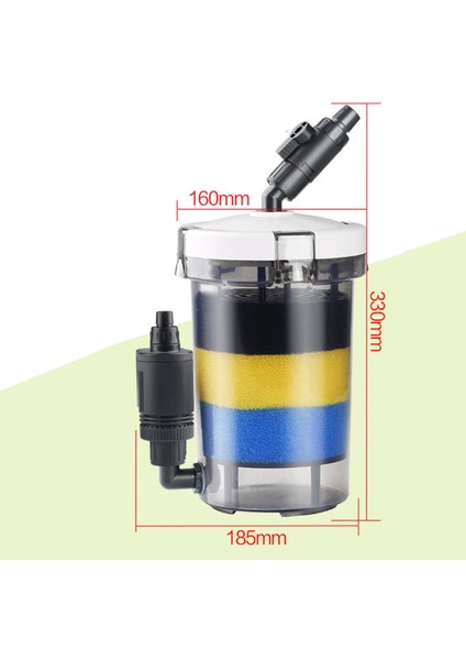 Lw 603B Stili Akvaryum Balık Tankı Dış Filtre Kova Filtre Süper Sessiz Pompa Aracı Yavru Karides Nano Balık Tankı Havuz Filtresi (Yurt Dışından)