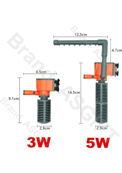 3W Filtre Stili Isteğe Bağlı Balıklar ve Kaplumbağalar Için Sessiz Submersible Akvaryum Filtresi Bomba Hava Oksijen Su Dolaşımı (Yurt Dışından) modelleri