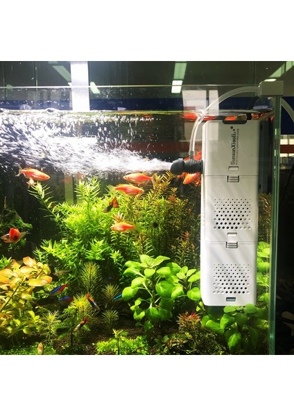 15W 80CM Tank Stili Için Akvaryum Filtre Pompası 4ü 1 Arada Balık Tankı Daldırma Hava Oksijen Iç Pompası Akvaryum Hava Pompası Dalga Pompası Akvaryum Güç Kafası Pompası (Yurt Dışından) modelleri