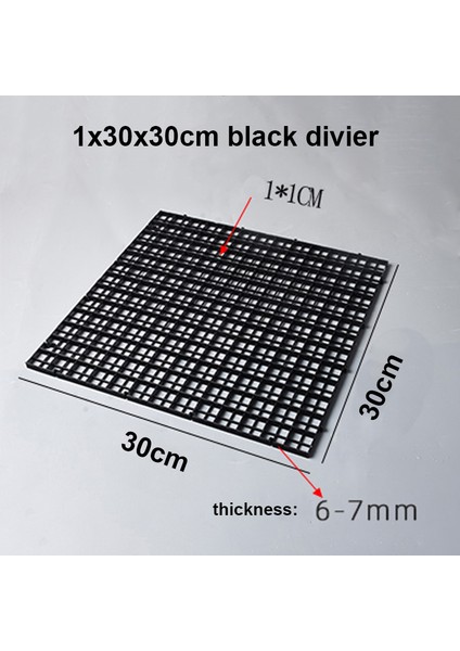 3030CM Siyah Stil 1 Takım Akvaryum Plastik Bölücü Mercan Parça Balık Tank Tutucu Yumurta Kafesi Damlalık Tepsi Kapak Tutucu Ağ Mat Çok Fonksiyonlu Tutucu (Yurt Dışından)