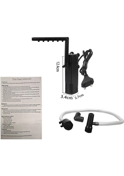 Ap 200L Stili Kaplumbağa Tankı Akvaryum Filtresi Balık Tankı Havuz Oksijen Artırma Pompası Aracı Daldırma Su Filtre Pompası Ab Takı Düşük Seviye Su (Yurt Dışından)