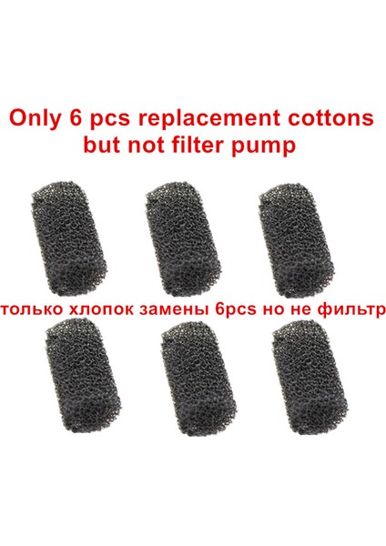 6 Adet Pamuk Tarzı Isteğe Bağlı 3W 5W Mini Daldırma Akvaryum Filtresi Balık Tankı Iç Filtre Pompa Su Akışı Dolaşım Balık ve Kaplumbağa Tankı Için Oksijen Ekler (Yurt Dışından)