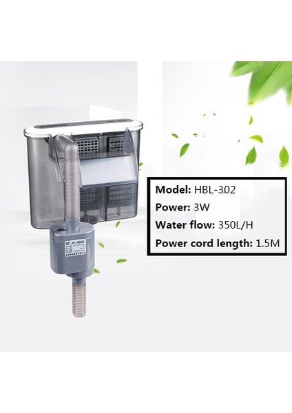 HBL-302 Stili Au Adaptör Fişi Sunsun Asılı Dış Pompa Hbl Serisi Skimmer Için L Akvaryum Balık Kaplumbağa Tankı Yüksek Şelale Filtre Su Pompaları Tutun Amac:(Yurt Dışından)