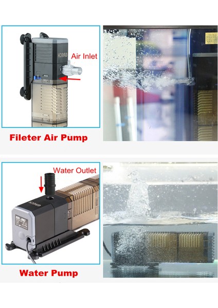 CHJ-502 Stili Ab Fişi Akvaryum Filtre Pompası Süper 4ü 1 Arada Balık Tankı Daldırma Hava Oksijen Iç Pompası CHJ502CHJ602CHJ902CHJ1502 Su Pompası (Yurt Dışından) fırsatları