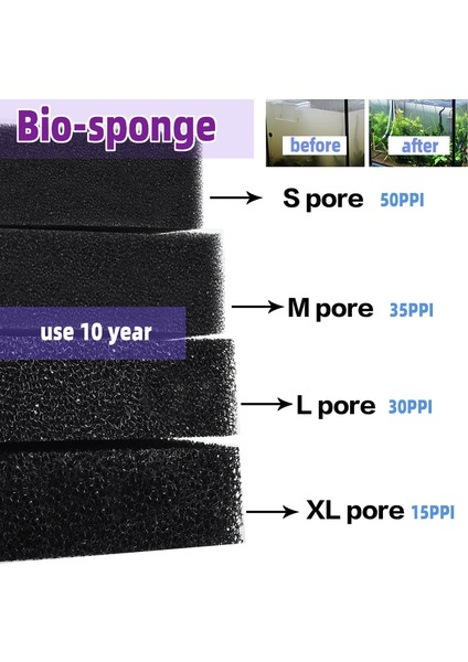 Xl Gözenek Stili 50CMX25CMX3CM Tank Için Pratik Biyokimyasal Süs Pamuk Sünger Akvaryum Filtre Balık Tankı Havuz Siyah Köpük Sünger Tankı (Yurt Dışından) fiyatları