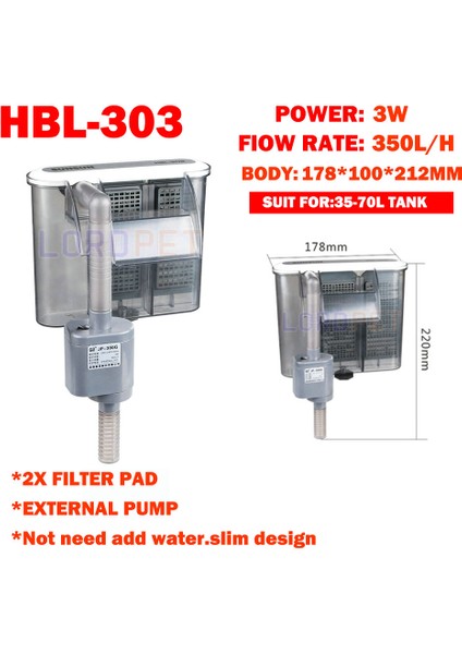 HBL-301 Stili Fiş Adaptörü Ücretsiz Sunsun Hbl Serisi Skimmer L Akvaryum Balık Kaplumbağa Tankı Için Asılı Harici Pompa Su Düşüşü Filtre Su Pompaları Asılı Up - E-Ticaret Ürün Başlığı (Yurt Dışından)