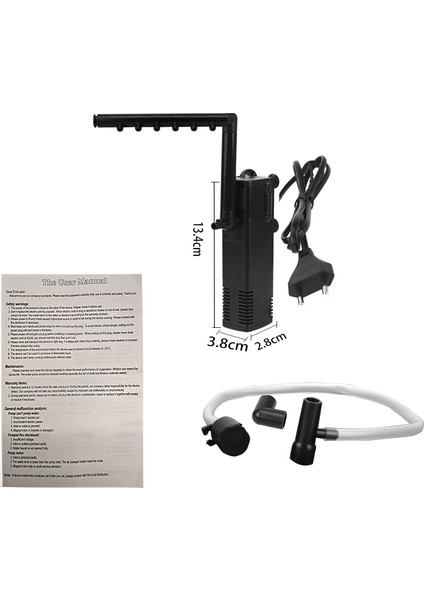 Ap 300L Stili Kaplumbağa Tankı Akvaryum Filtresi Balık Tankı Havuz Oksijen Artırma Pompası Aracı Daldırma Su Filtre Pompası Ab Takı Düşük Seviye Su (Yurt Dışından)