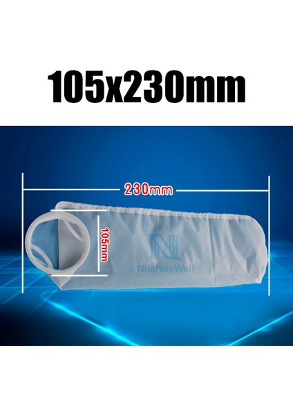 105MM230MM Stili 200 Mes 2x Fileli Mikro Naylon Nmo Filtre Torbası Balık Akvaryumu Deniz Dibi Keçe Ön Filtre Çorabı Çantası Korozyon Direnci (Yurt Dışından)