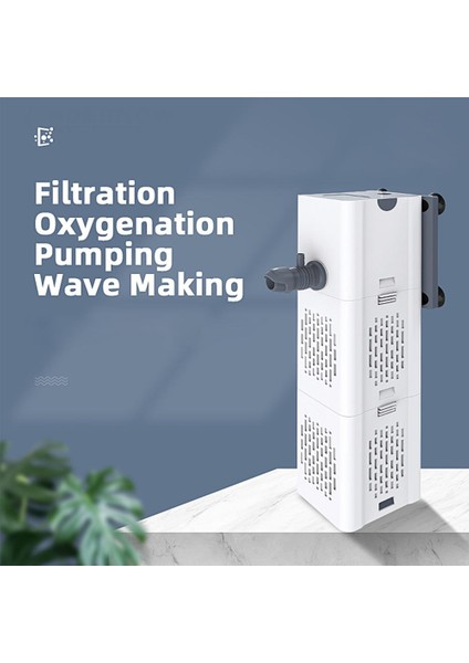 15W Abd Tarzı Akvaryum Filtre Pompası 4ü 1 Arada Balık Tankı Daldırma Hava Oksijen Iç Pompası Akvaryum Hava Pompası Dalga Pompası Akvaryum Powerhead Pompası (Yurt Dışından) modelleri