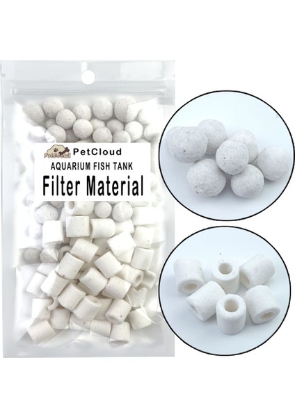2'si 1 Arada Stil 100 Gram 100G Akvaryum Filtre Malzemeleri Aktif Karbon Seramik Halka Top Köpük Balık Tankı Filtre Malzemesi Bio Toplar Akvaryum Filtre Aksesuarları (Yurt Dışından)