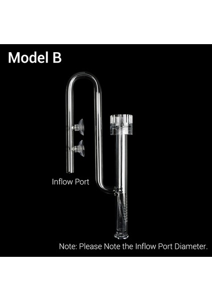 Model B Stili 13 mm Nıcrew Akvaryum Zambak Borusu Giriş ve Çıkışı Yüzey Temizleyici Cam Filtre Için Akvaryum Filtre Bitkili Balık Tankı Filtresi (Yurt Dışından)