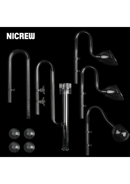Model B Stili 13 mm Nıcrew Akvaryum Zambak Borusu Giriş ve Çıkışı Yüzey Temizleyici Cam Filtre Için Akvaryum Filtre Bitkili Balık Tankı Filtresi (Yurt Dışından) indirimleri