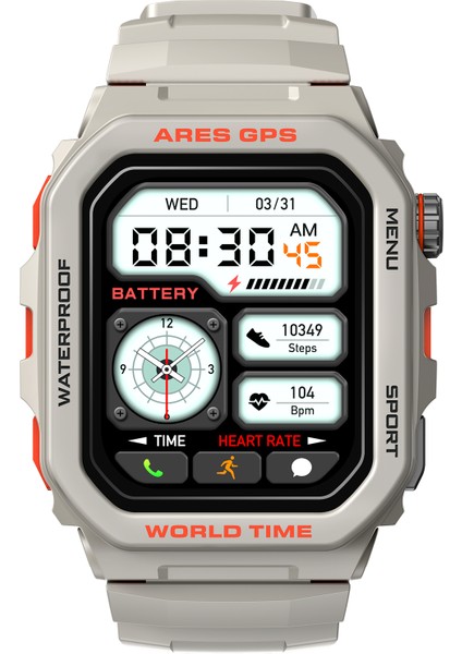 Ares Gps Beyaz Akıllı Saat
