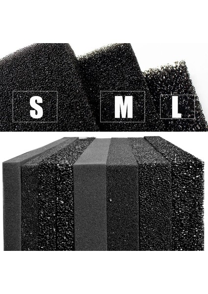 Xl Gözenek (15PPI) Stili 50X25X4CM Akvaryum Filtre Biyo Sünger Xl Biyokimyasal Pamuk Balık Tankı Havuz Sünger Filtre Siyah Çoklu Boyut (Yurt Dışından) fiyatları