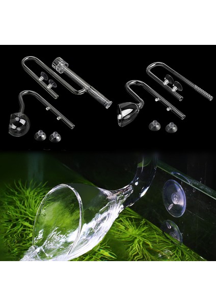 Yarımküre Out Stili 17 mm Cam Akvaryum Skimmer Zambak Borusu Yüzey Giriş Çıkış 16MM Su Bitkileri Tankı Filtre Kova Balık Tankı Aksesuarları (Yurt Dışından)